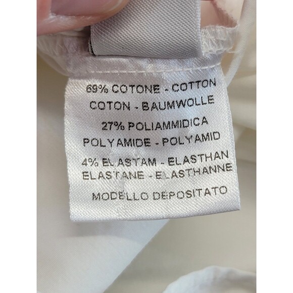 Chiara Laverda White Classic Button Down Blouse Shirt Top Women's Size 44 EUC - Picture 8 of 9